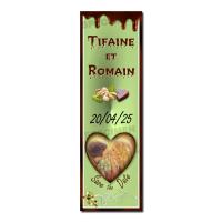 faire-part marque-page chocolat pistache