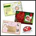 cartes de remerciements de naissance ou de baptême pour fille